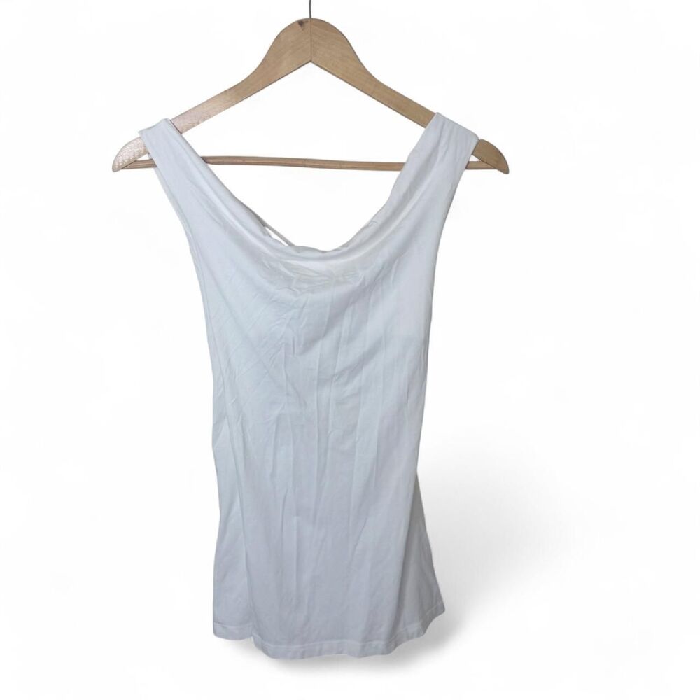 Ella Moss white cowl neck tank top in size S